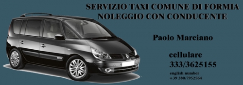 Foto Taxi Formia Gaeta servizio N.C.C.